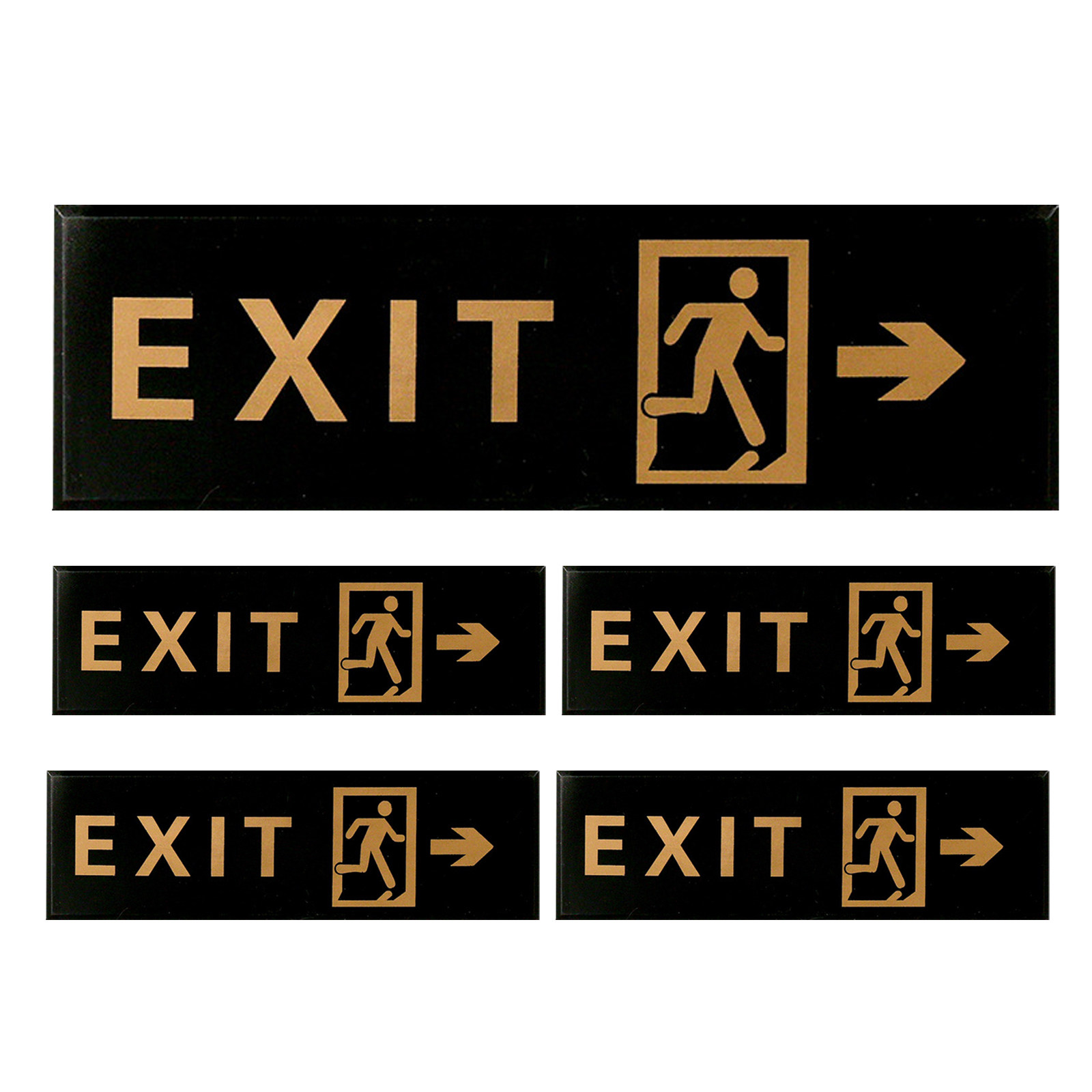 Emergency Exit Sign - 5 Pezzi Segnale di Uscita Autoadesivo