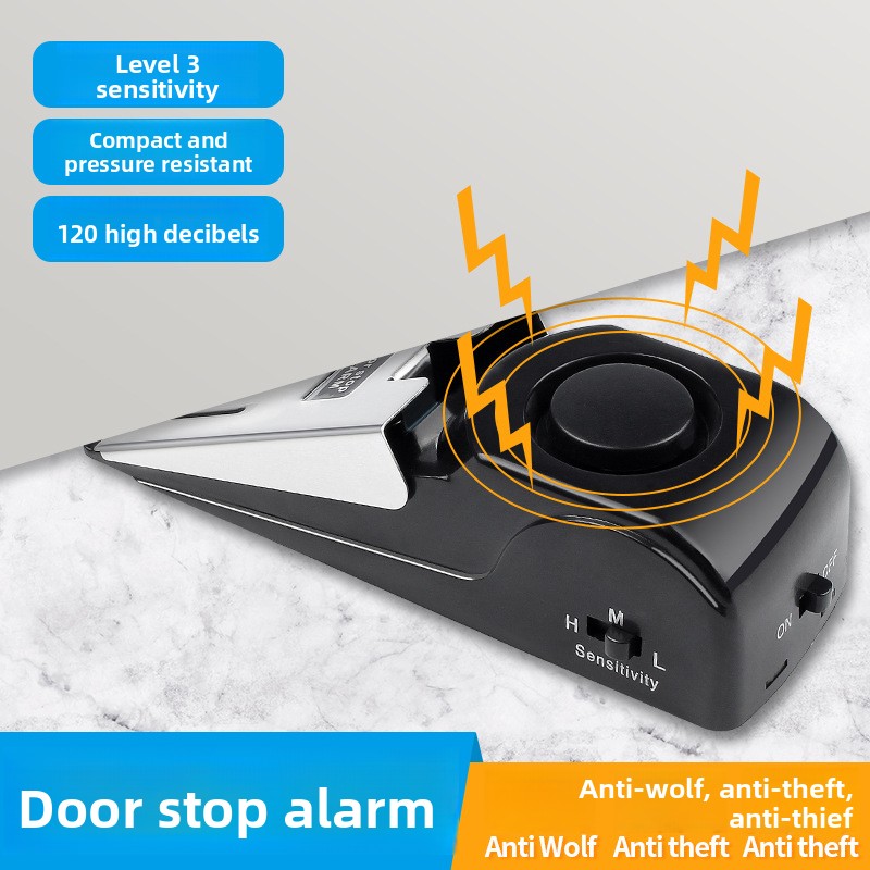 Door Stop Alarm - Fermaporta domestico femminile, dispositivo anticollisione, allarme