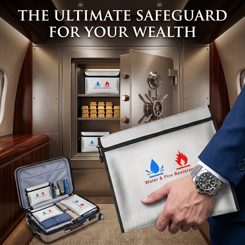 Fire Safe Document - Borsa Organizzatrice Ignifuga e Resistente all'Acqua,