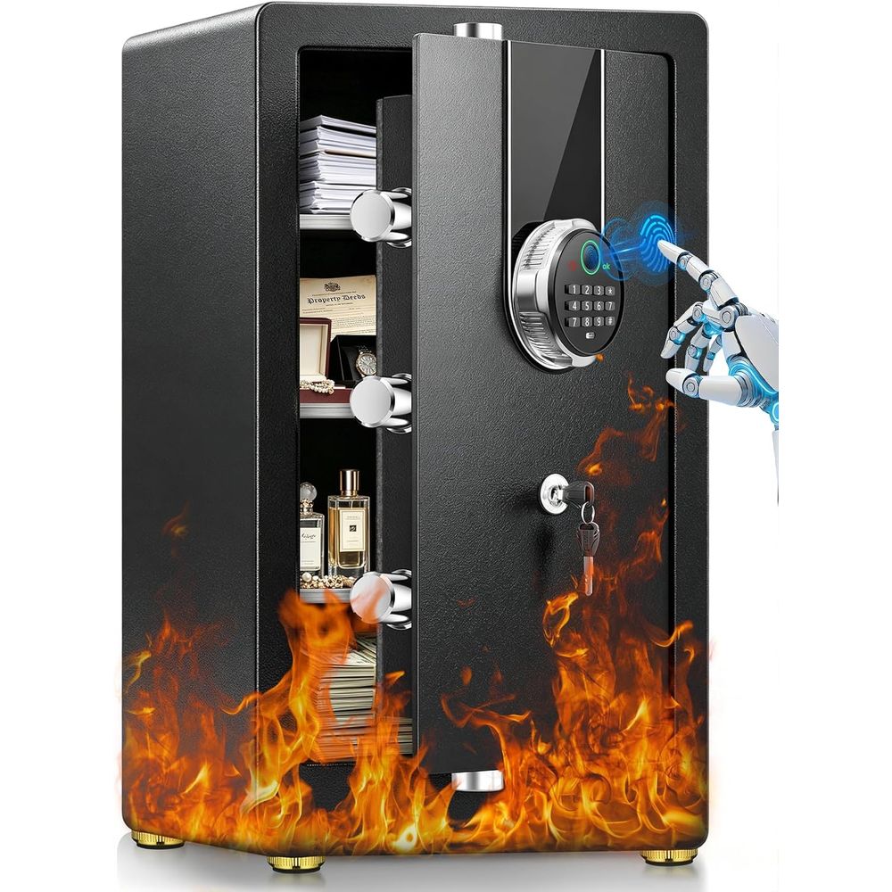 Fire Safe Document - Cassaforte Biometrica Grande con 35 Minuti