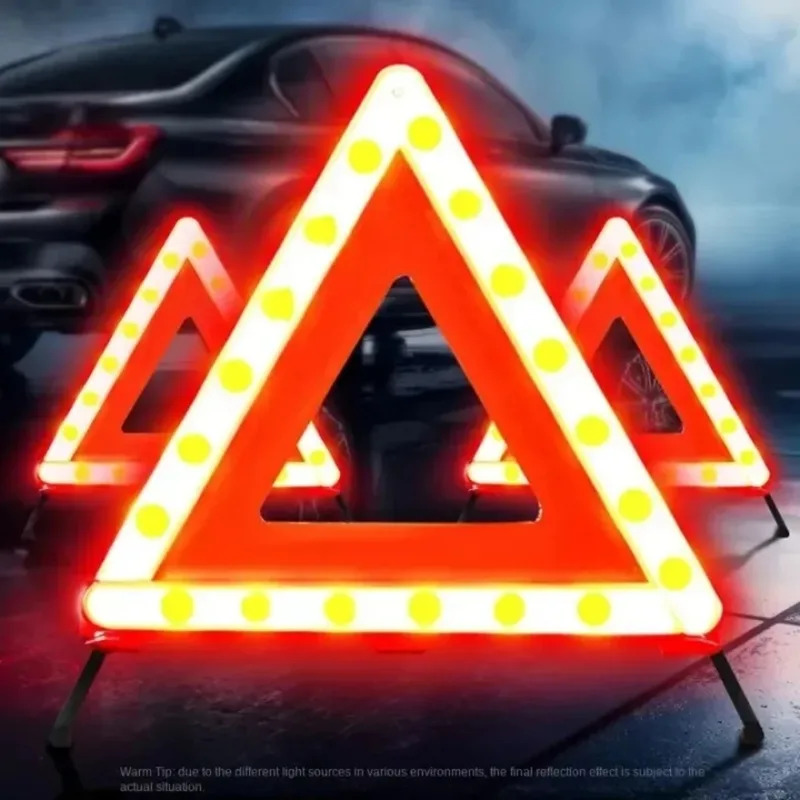Emergency Exit Sign - Triangolo per auto Treppiede riflettente rosso