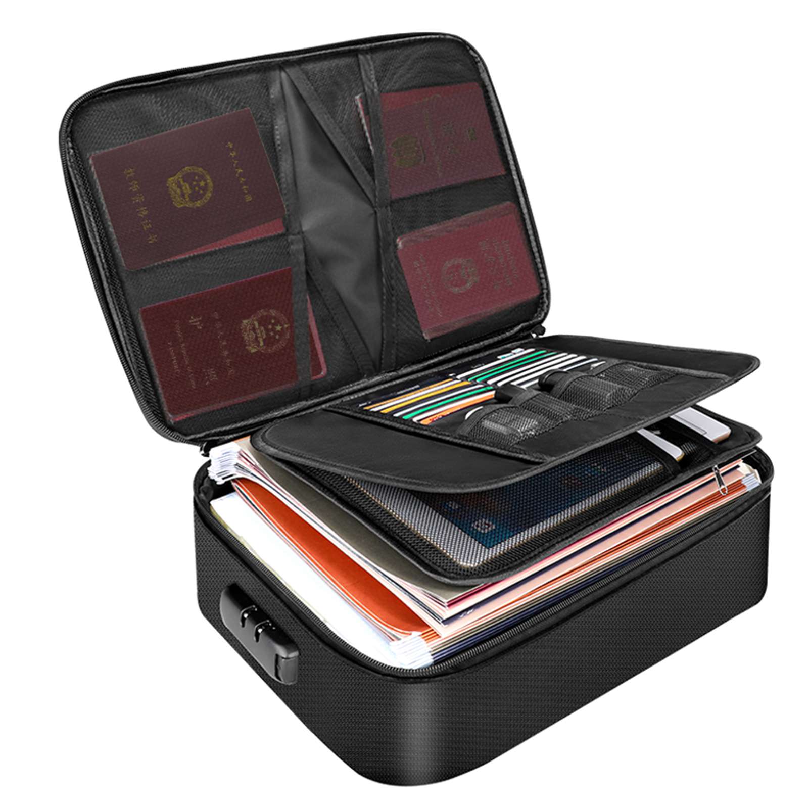 Fire Safe Document - Borsa Portadocumenti Ignifuga con Chiusura a
