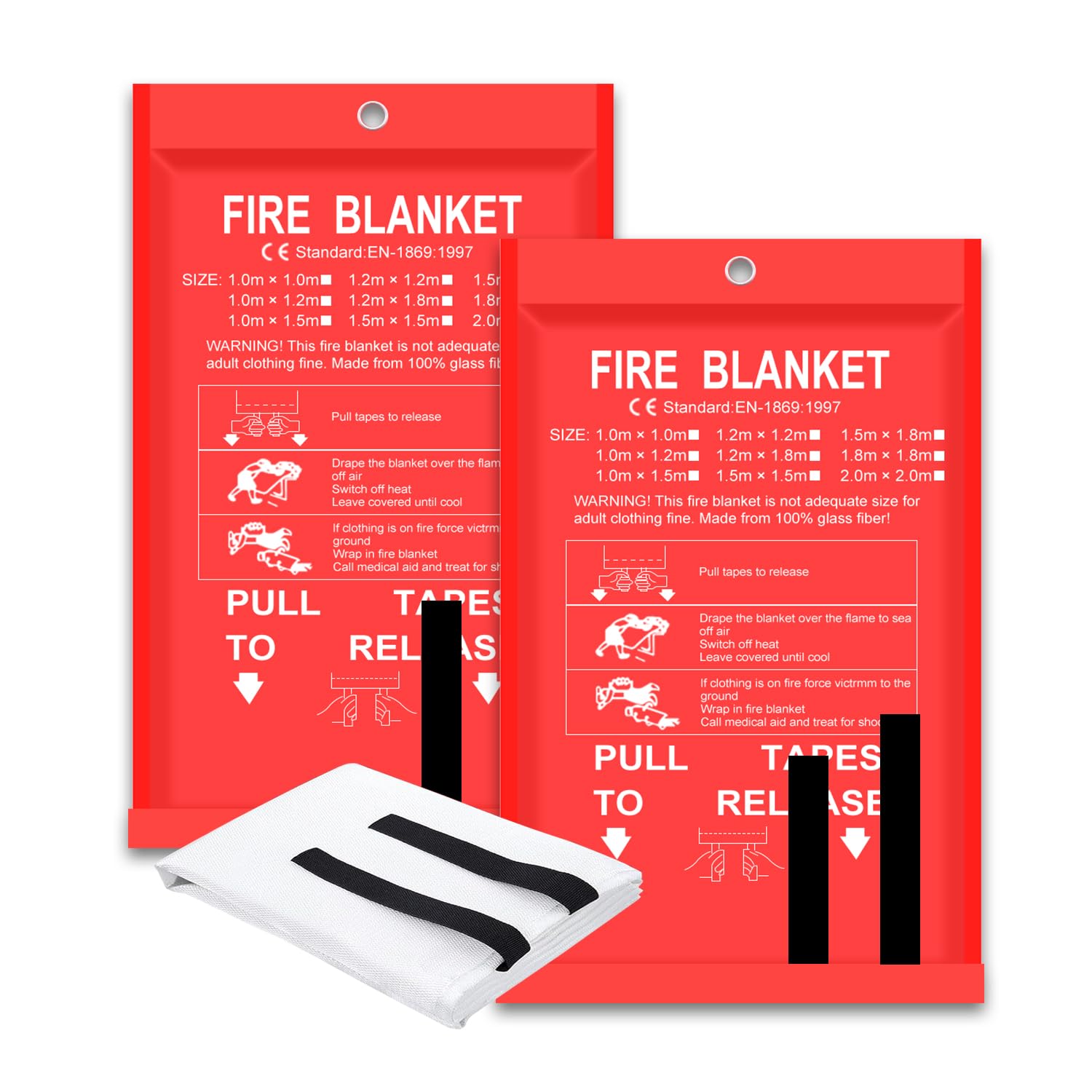 Fire Blanket Kitchen - Coperta antincendio Confezione da 2 2