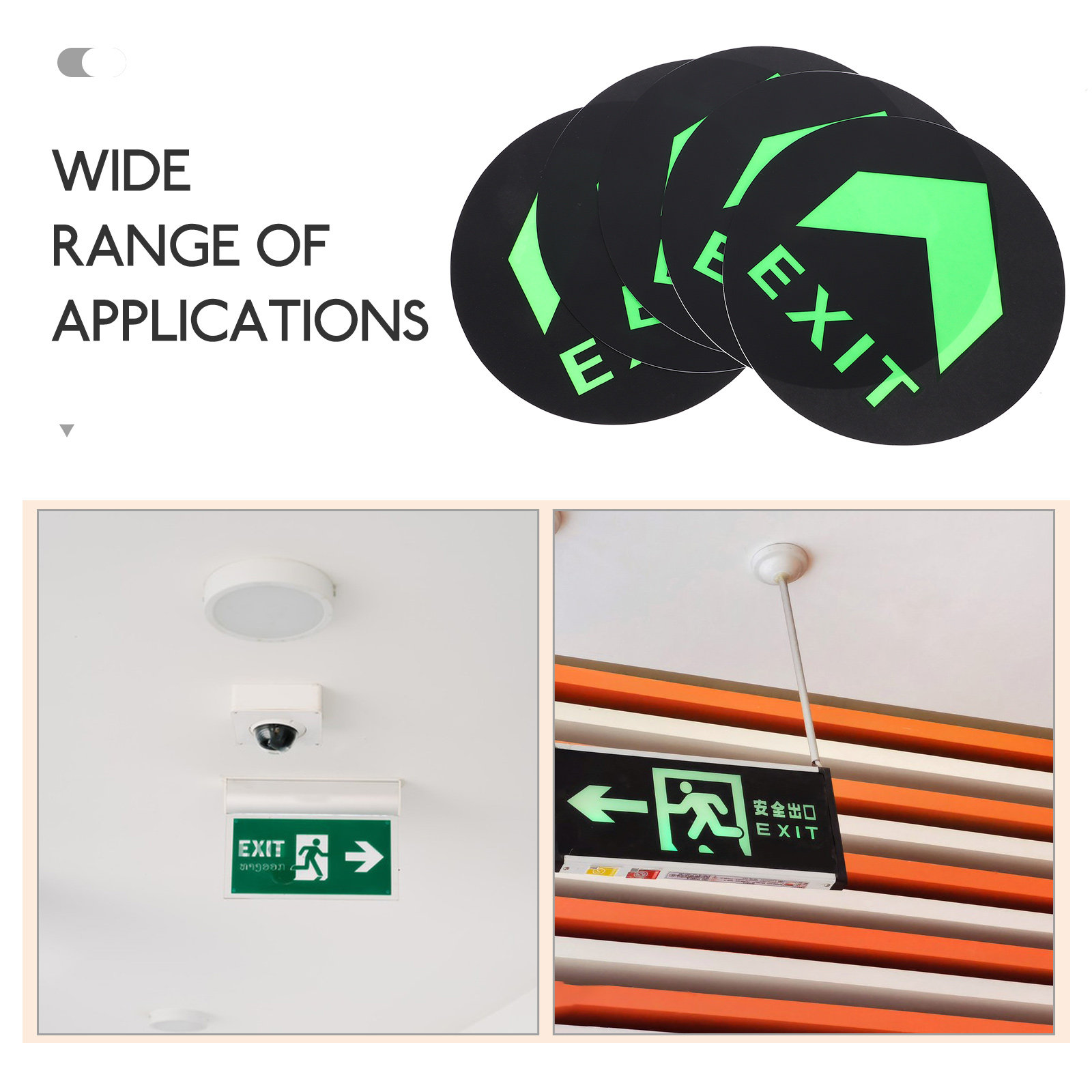 5 Pezzi Adesivi Luminosi al Bu - Emergency Exit Sign recensione e prezzo