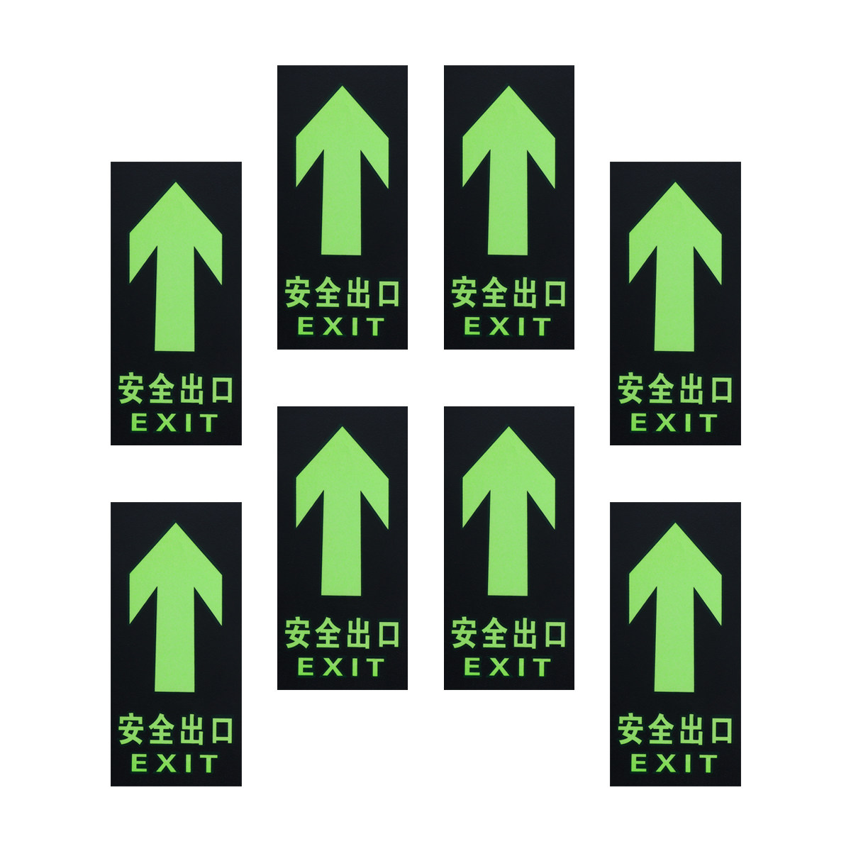 Set di 8 Adesivi Luminosi per  - Emergency Exit Sign recensione e prezzo