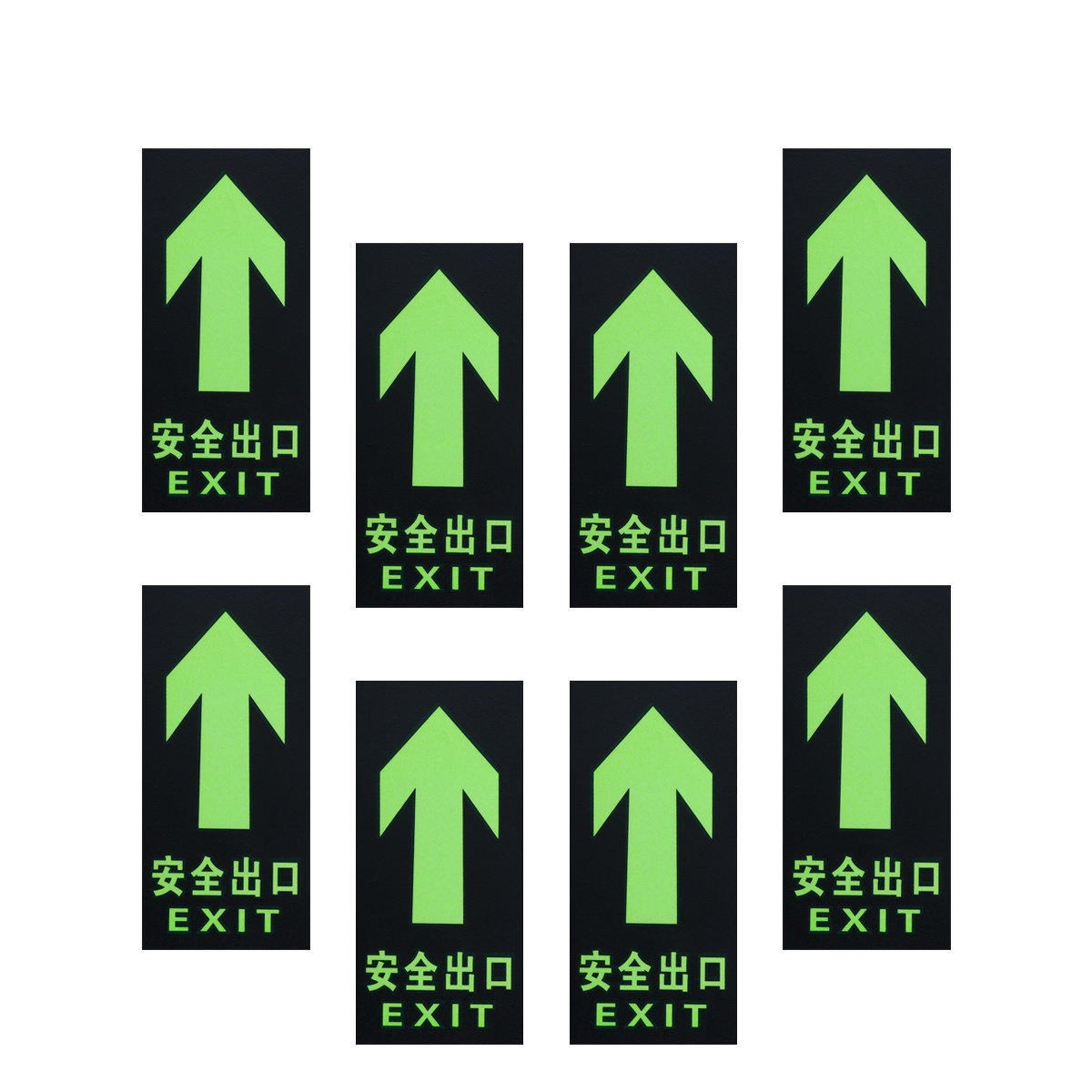 Set di 8 Adesivi Luminosi per  - Emergency Exit Sign recensione e prezzo