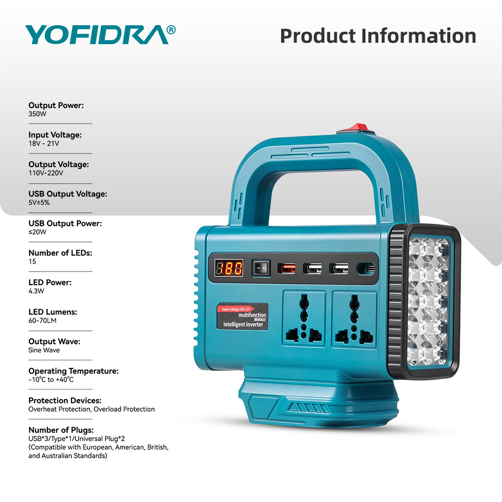 Inverter di potenza portatile  - Power Outage Light recensione e prezzo